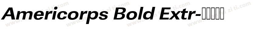 Americorps Bold Extr字体转换